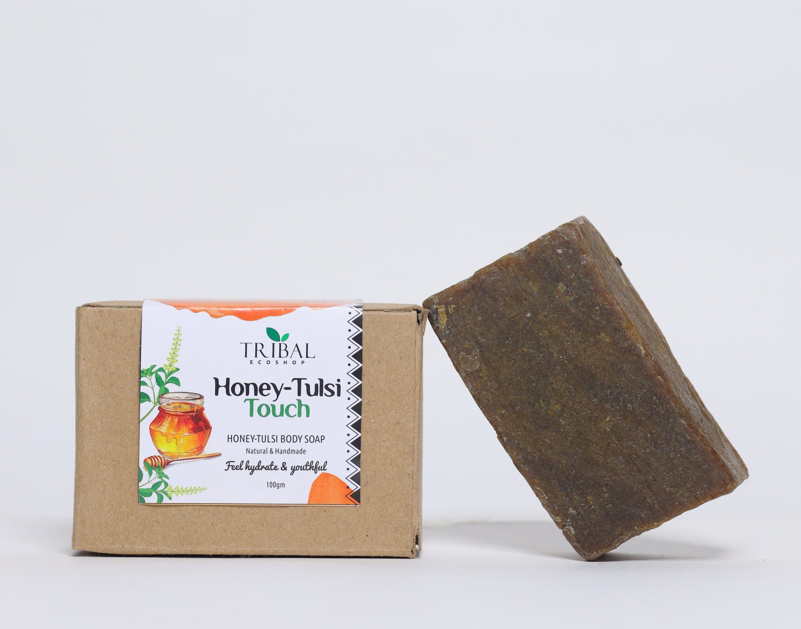 Honey Tulsi Soap 100g | Natural Body Soap for Glowing Skin & Acne Care