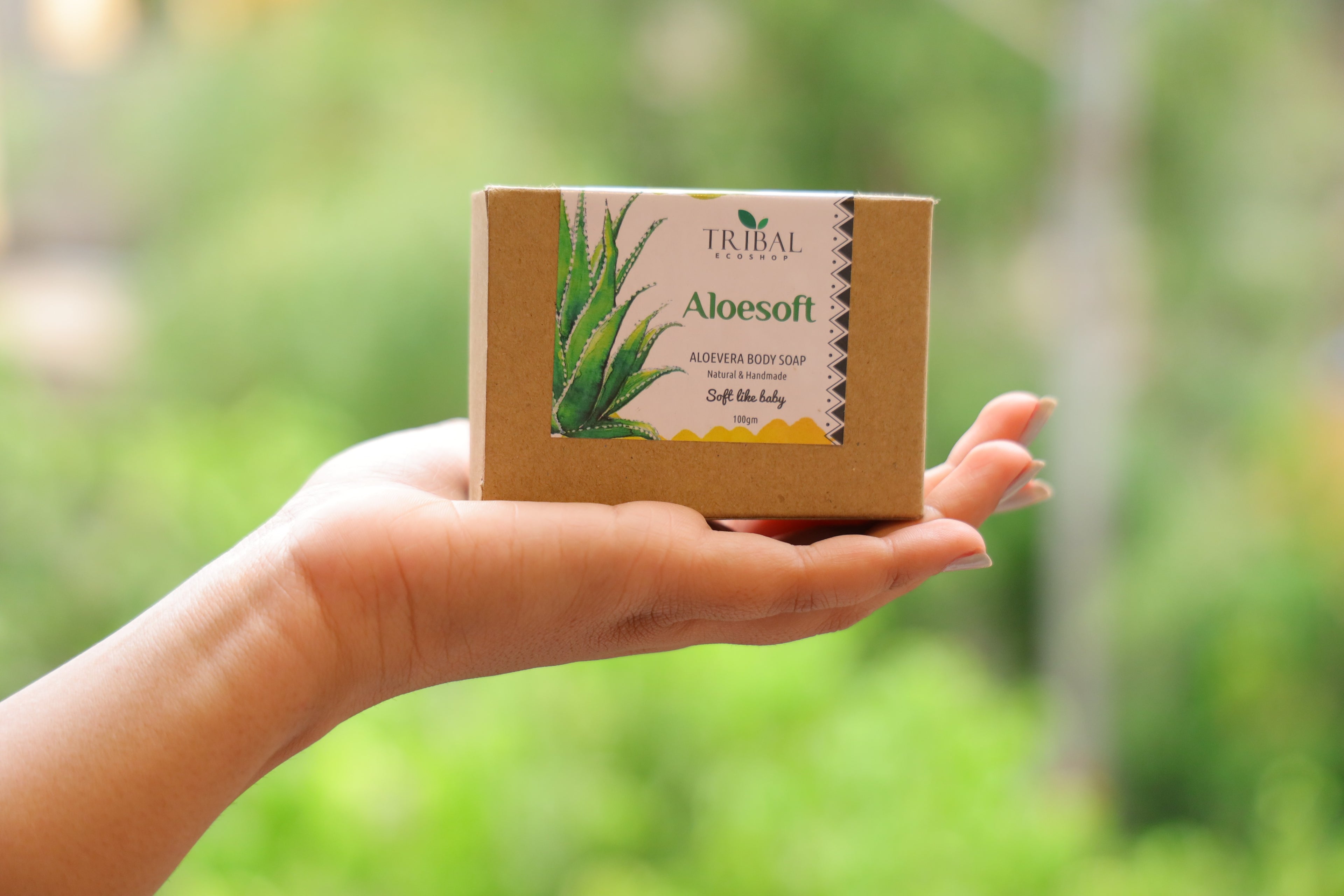 Aloesoft Aloe Vera Body Soap 100g | Hydrating & Soothing Herbal Bath Soap