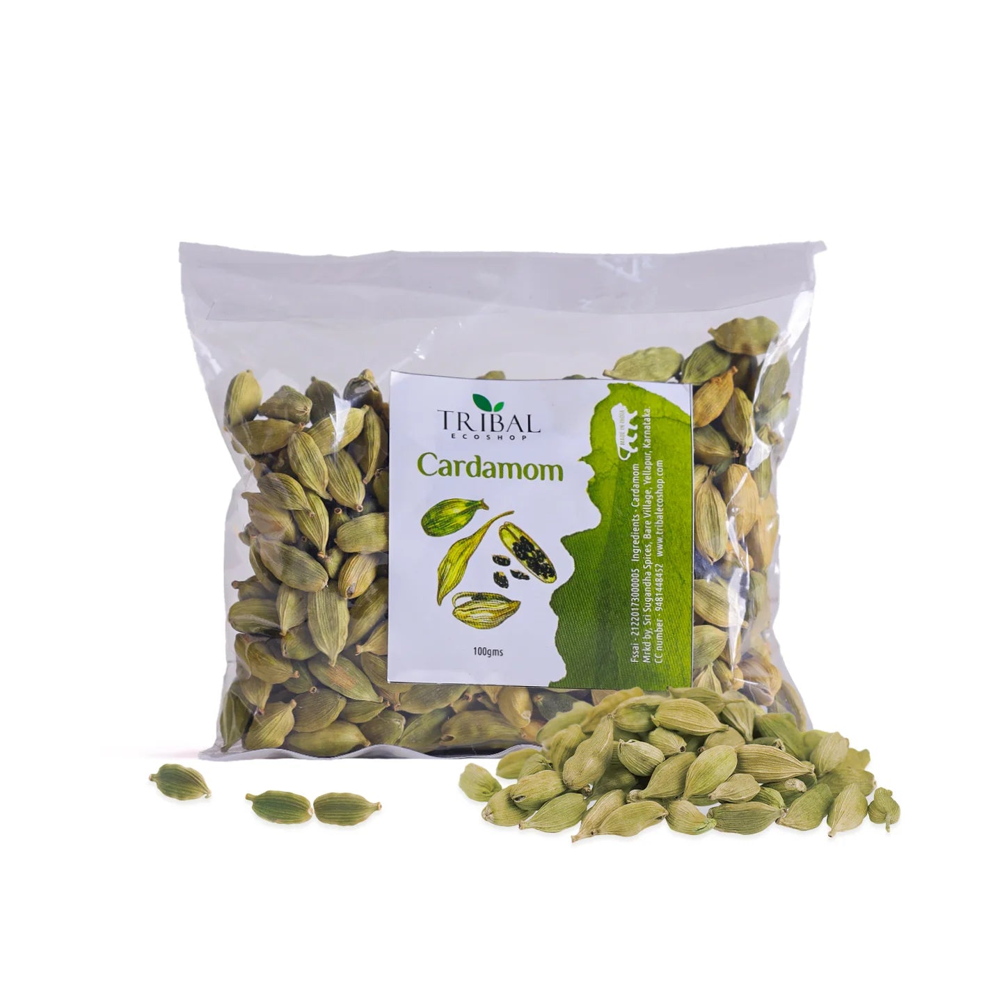 Organic Cardamom 100g | Premium Aromatic Spice for Digestion & Wellness