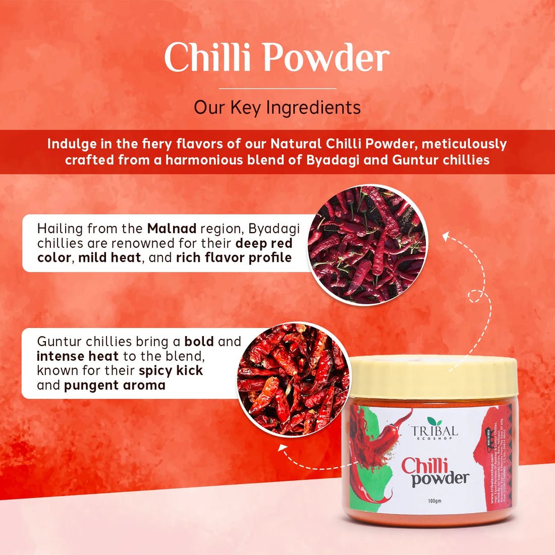 Chilli Powder 100g | Authentic Malnad Chilli | Pure & Aromatic Spice for Cooking