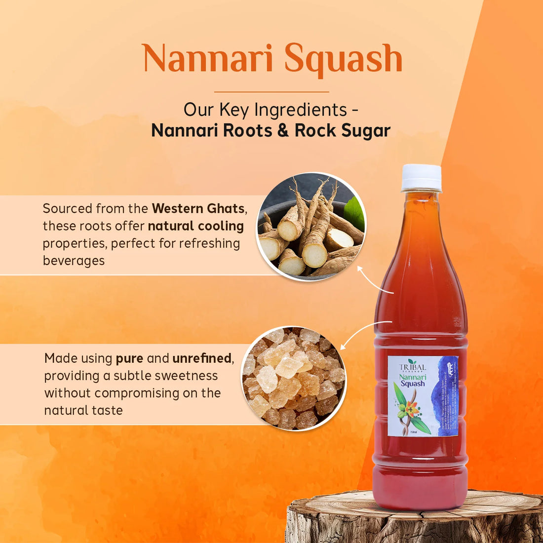 Nannari Squash 750ml | Natural Herbal Refreshing Drink | Cooling & Detoxifying Syrup | Supports Digestion & Hydration