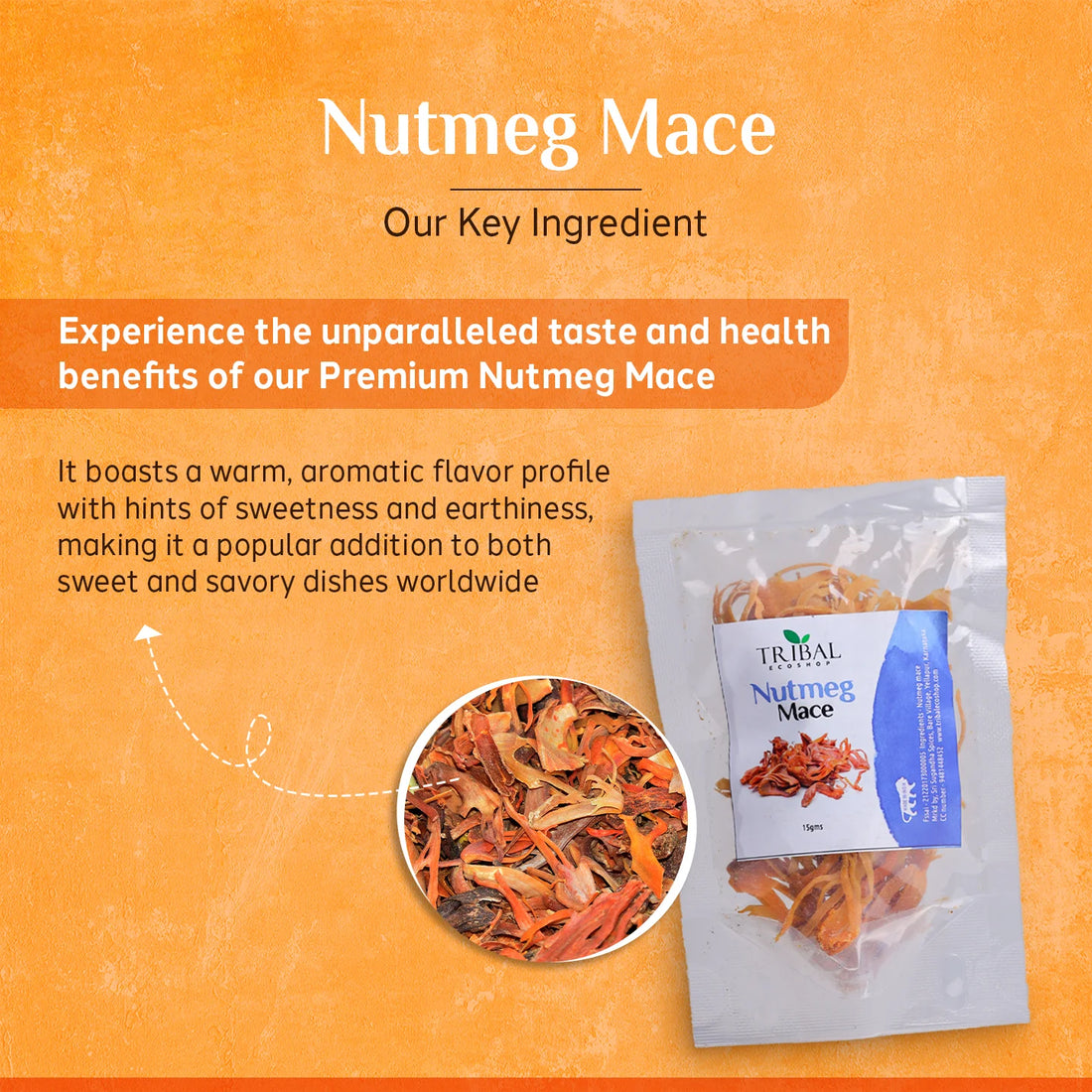 Nutmeg Mace 15g | Premium Javitri | Aromatic Spice for Cooking & Wellness