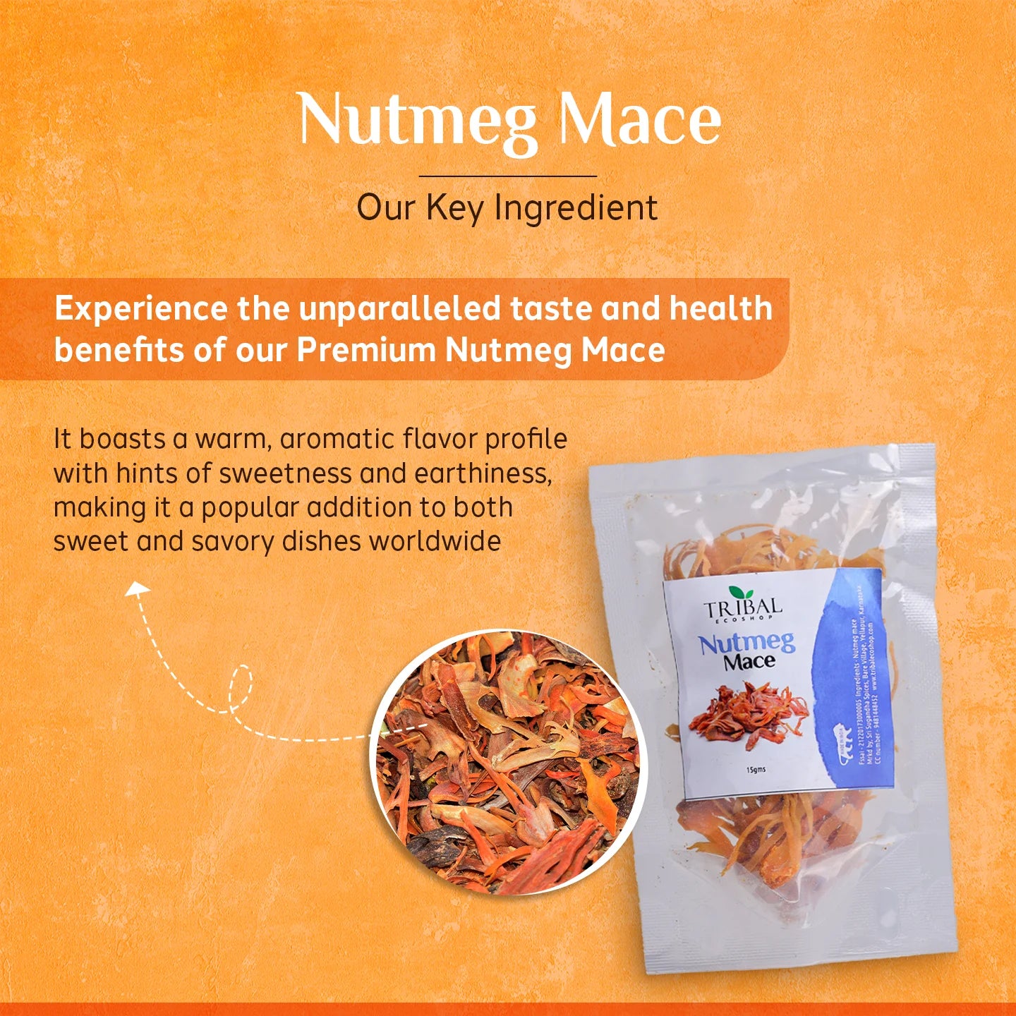 Nutmeg Mace 15g | Premium Javitri | Aromatic Spice for Cooking & Wellness