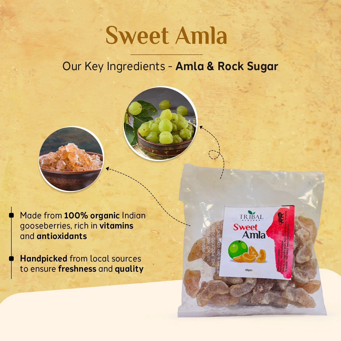 Sweet Amla 100g | Natural Dried Indian Gooseberry | Immunity & Digestion Booster
