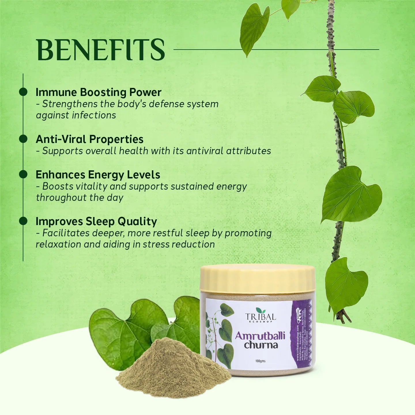 Amruthballi Churna 100g | Guduchi Powder | Ayurvedic Immunity Booster