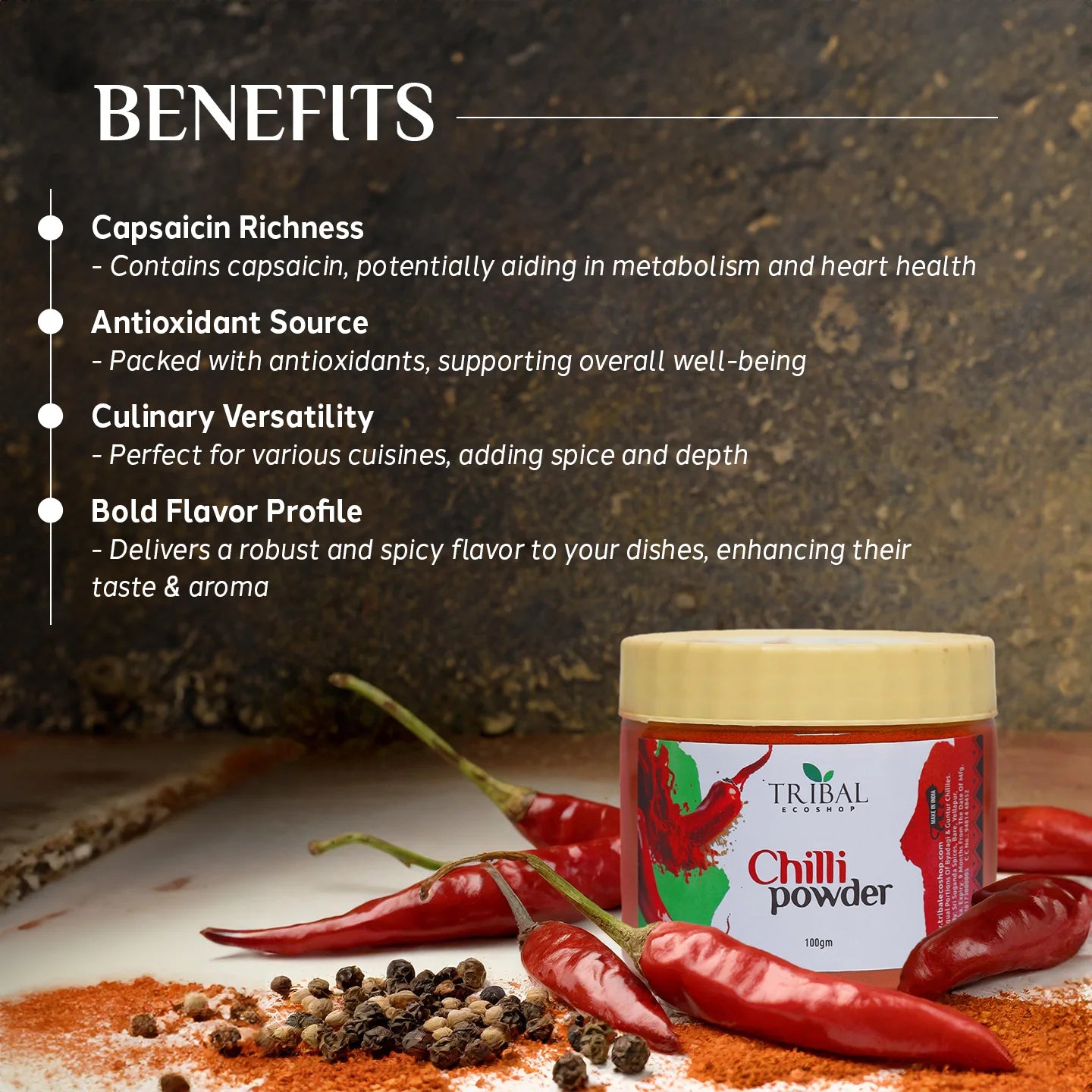 Chilli Powder 100g | Authentic Malnad Chilli | Pure & Aromatic Spice for Cooking