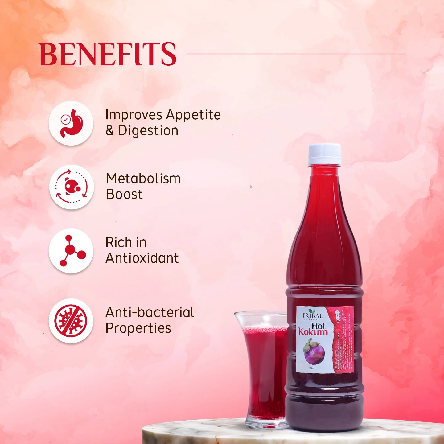 Kokum Kashaya | Hot Kokum Herbal Drink Mix for Digestion & Immunity