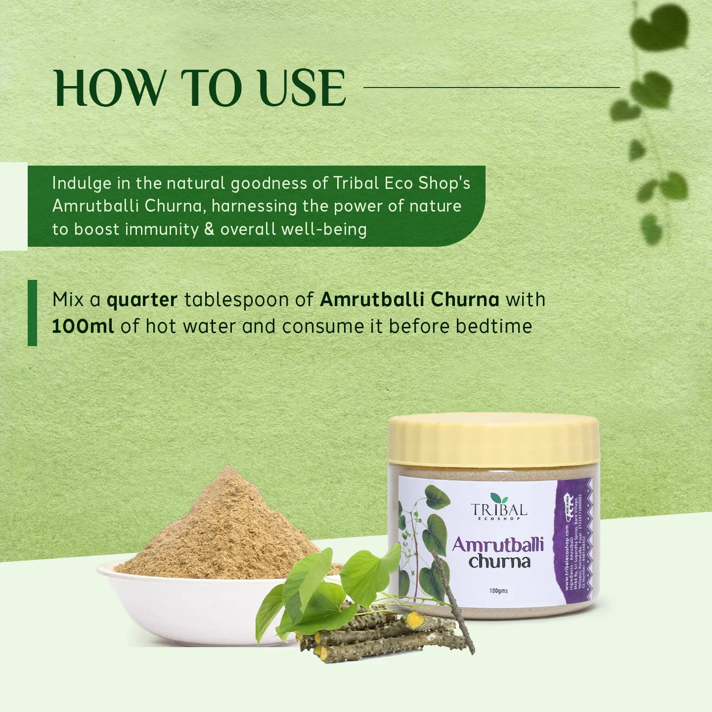 Amruthballi Churna 100g | Guduchi Powder | Ayurvedic Immunity Booster