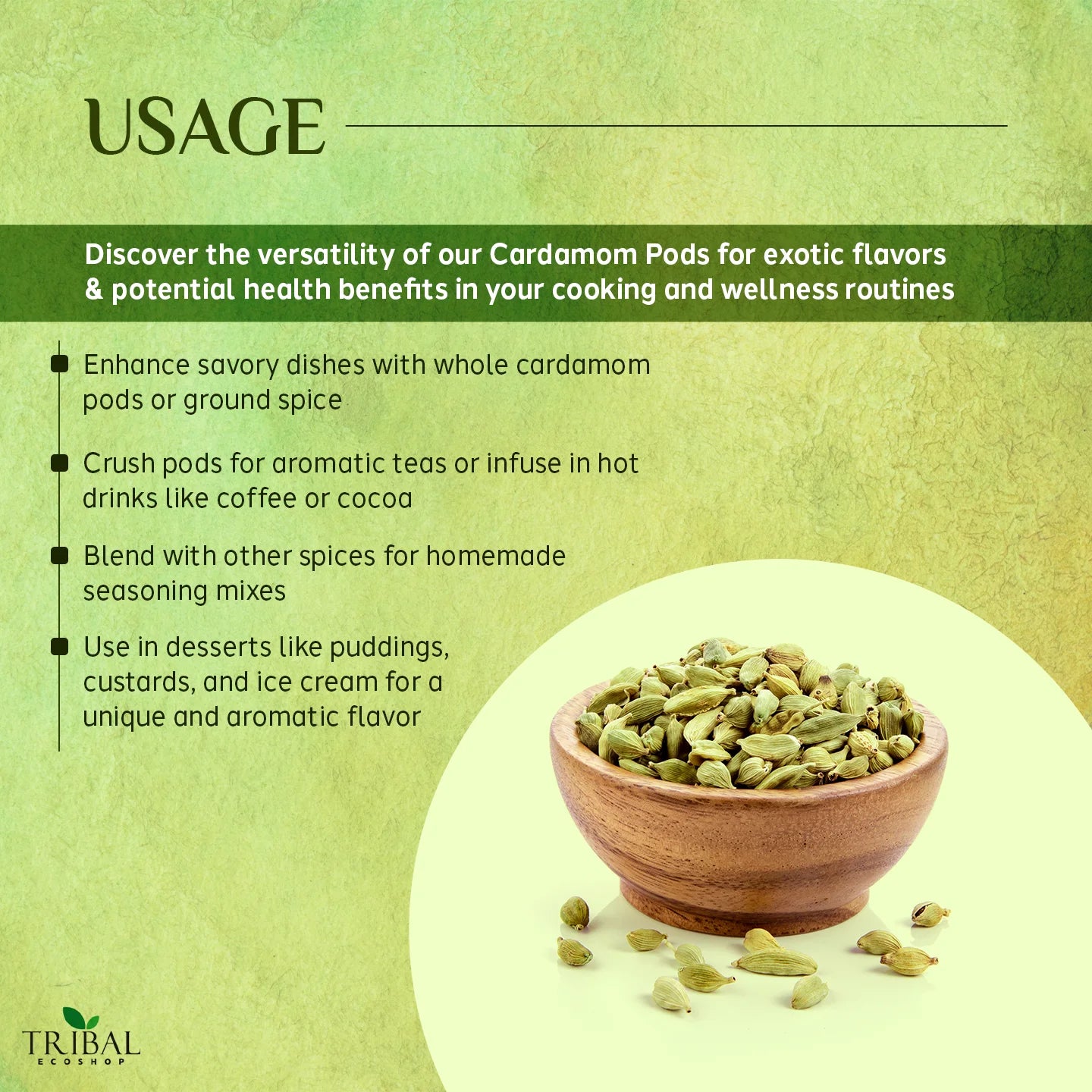 Organic Cardamom 100g | Premium Aromatic Spice for Digestion & Wellness