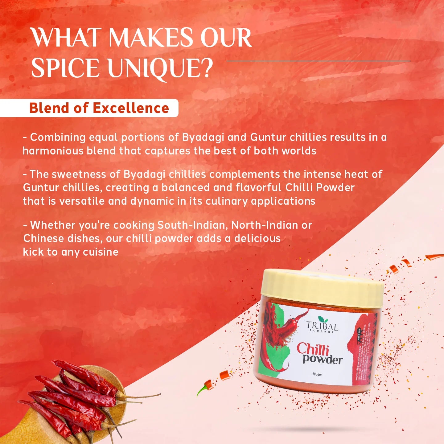 Chilli Powder 100g | Authentic Malnad Chilli | Pure & Aromatic Spice for Cooking