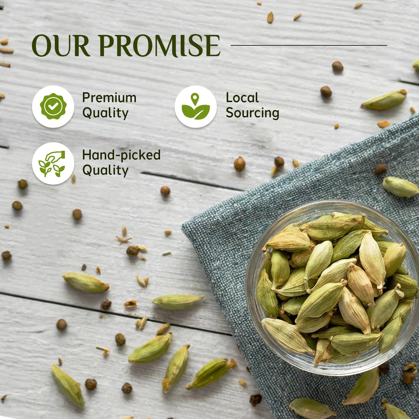 Organic Cardamom 100g | Premium Aromatic Spice for Digestion & Wellness