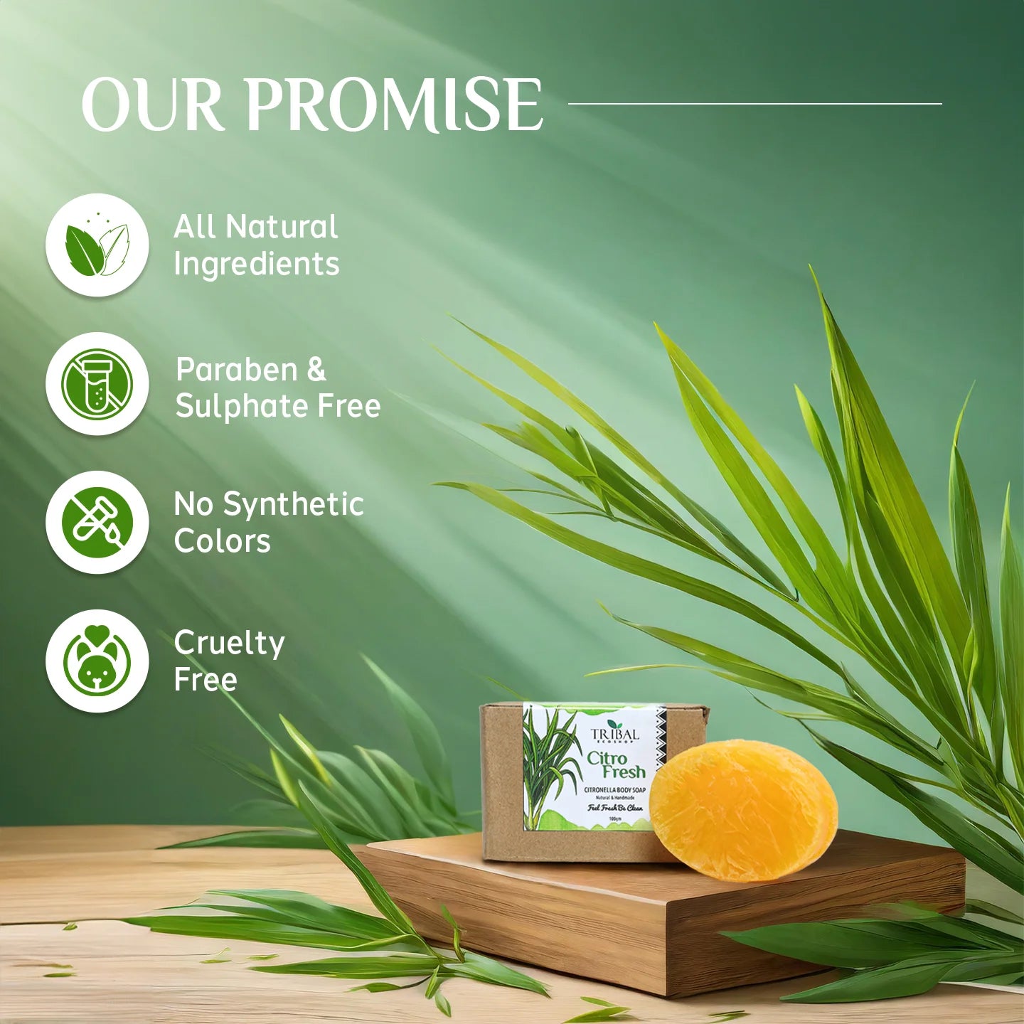 Citro Fresh Citronella Body Soap 100g | Natural Insect-Repellent Soap with Refreshing Citrus Aroma