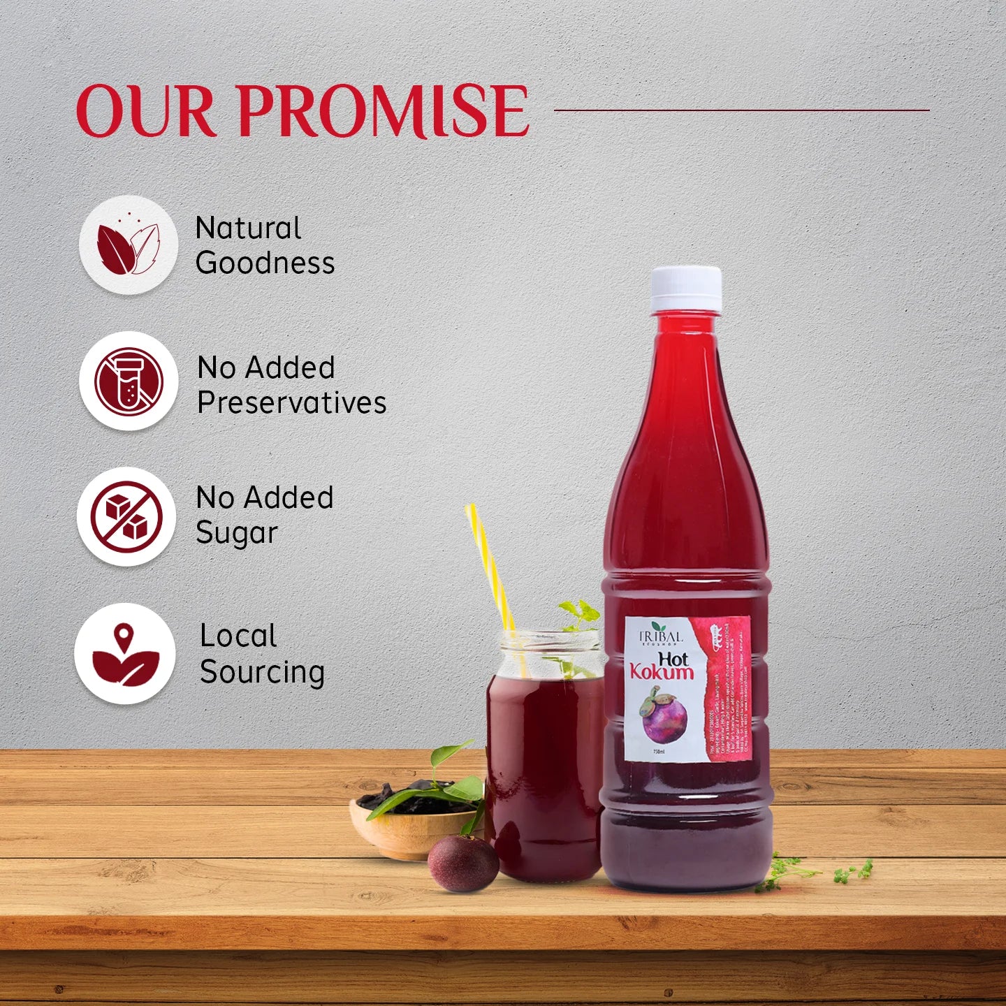 Kokum Kashaya | Hot Kokum Herbal Drink Mix for Digestion & Immunity