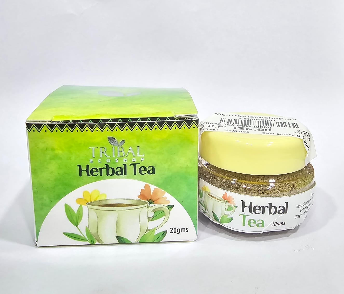Herbal Tea Powder 20g | Ayurvedic Blend with Shankapushpi, Ashwagandha & Tulsi | Immunity & Energy Booster