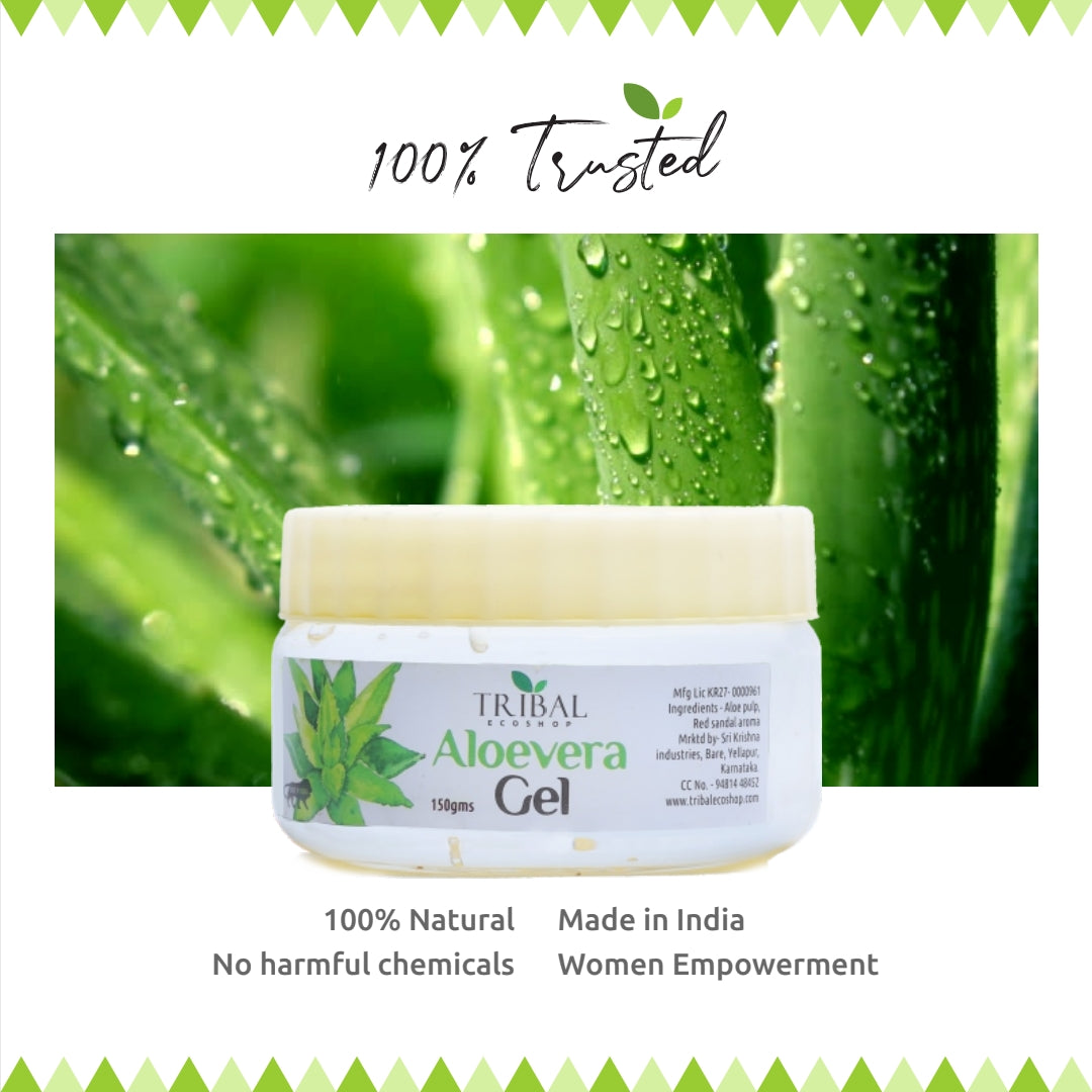 Aloe Vera Gel 150g | 100% Pure & Natural | Skin & Hair Moisturizer