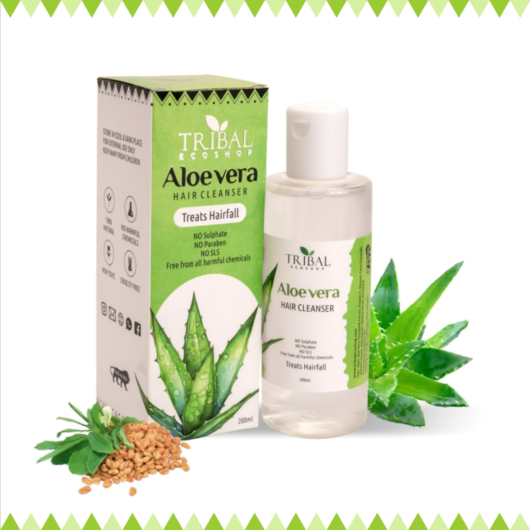 Aloe Vera Cleanser 200ml | Hydrating & Nourishing Hair Cleanser | Controls Dandruff & Hair Fall | Promotes Soft, Smooth & Healthy Hair
