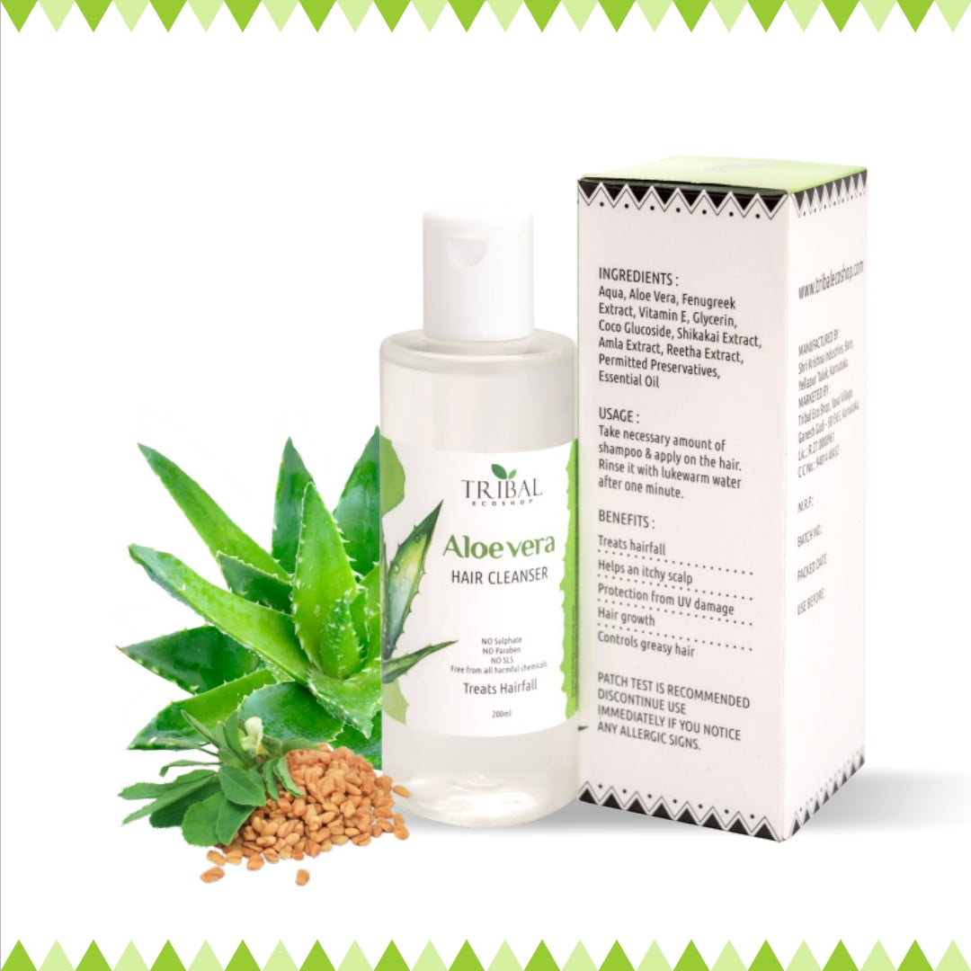 Aloe Vera Cleanser 200ml | Hydrating & Nourishing Hair Cleanser | Controls Dandruff & Hair Fall | Promotes Soft, Smooth & Healthy Hair