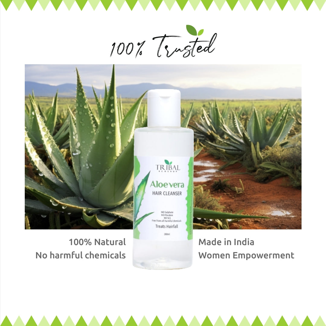 Aloe Vera Cleanser 200ml | Hydrating & Nourishing Hair Cleanser | Controls Dandruff & Hair Fall | Promotes Soft, Smooth & Healthy Hair
