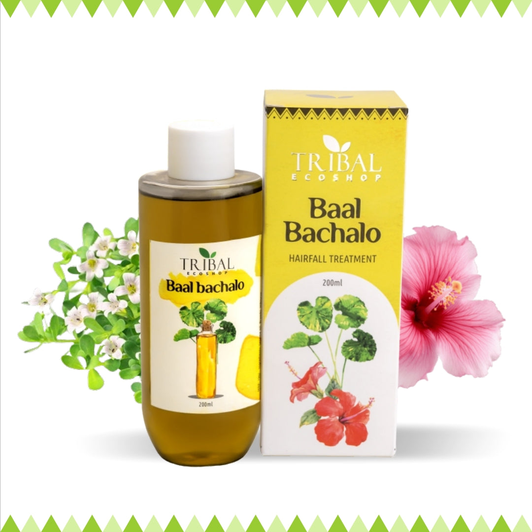 Baal Bachalo & Dard Nivarak Combo by Tribal Eco Shop – Brahmi Hair Oil & Nirgundi Massage Oil | Ayurvedic Scalp & Musculoskeletal Wellness Duo