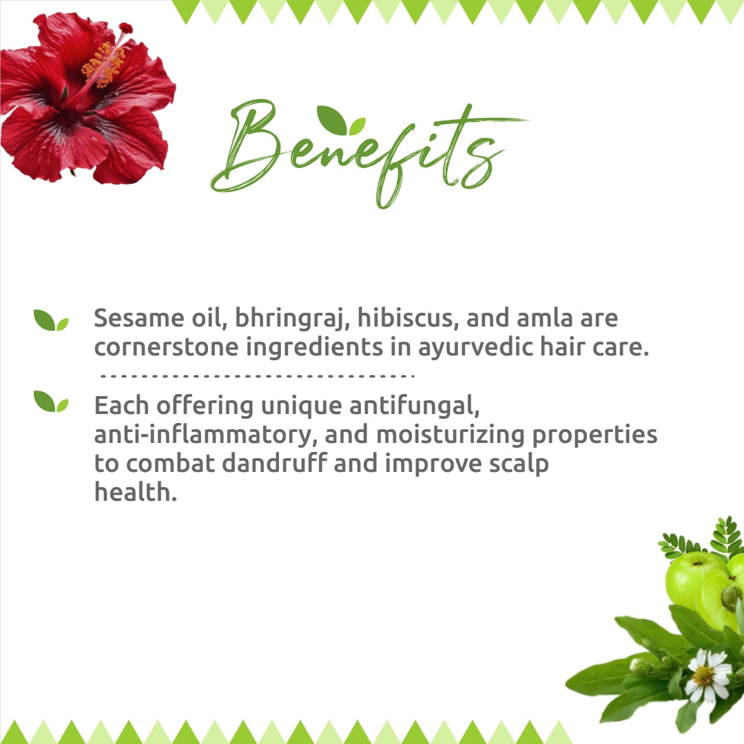 Dandruff Nivarak by Tribal Eco Shop – Bhringraj, Amla & Hibiscus Scalp Oil | Scalp Nourishment & Hair Wellness | 100ml