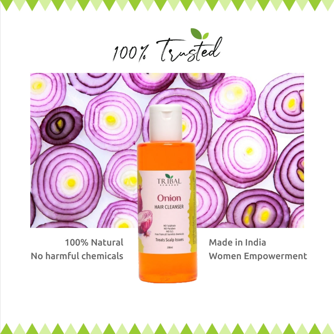 Onion Hair Cleanser 200ml | Anti-Hair Fall Shampoo | Strengthens Roots & Promotes Hair Growth