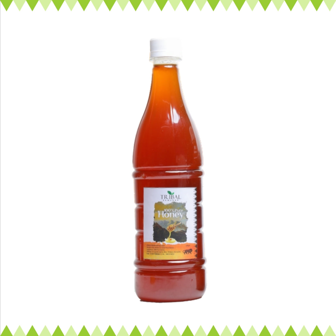 Tribal Eco Shop Pure Honey – Raw & Unprocessed Western Ghats Forest Honey | Multi-Floral | Available in 250g, 500g & 1kg