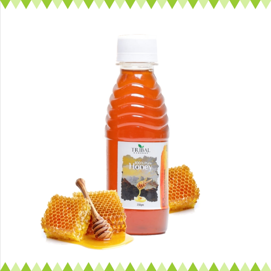 Tribal Eco Shop Pure Honey – Raw & Unprocessed Western Ghats Forest Honey | Multi-Floral | Available in 250g, 500g & 1kg