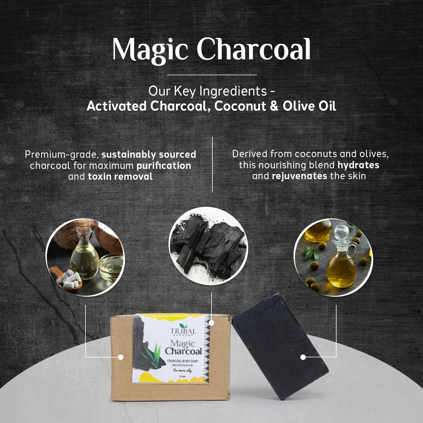 Handmade Natural Black Charcoal Soap