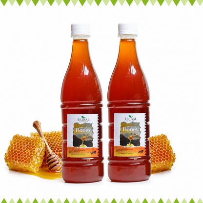 Tribal Eco Shop Pure Honey 2kg– Raw &amp; Unprocessed Western Ghats Forest Honey | Multi-Floral