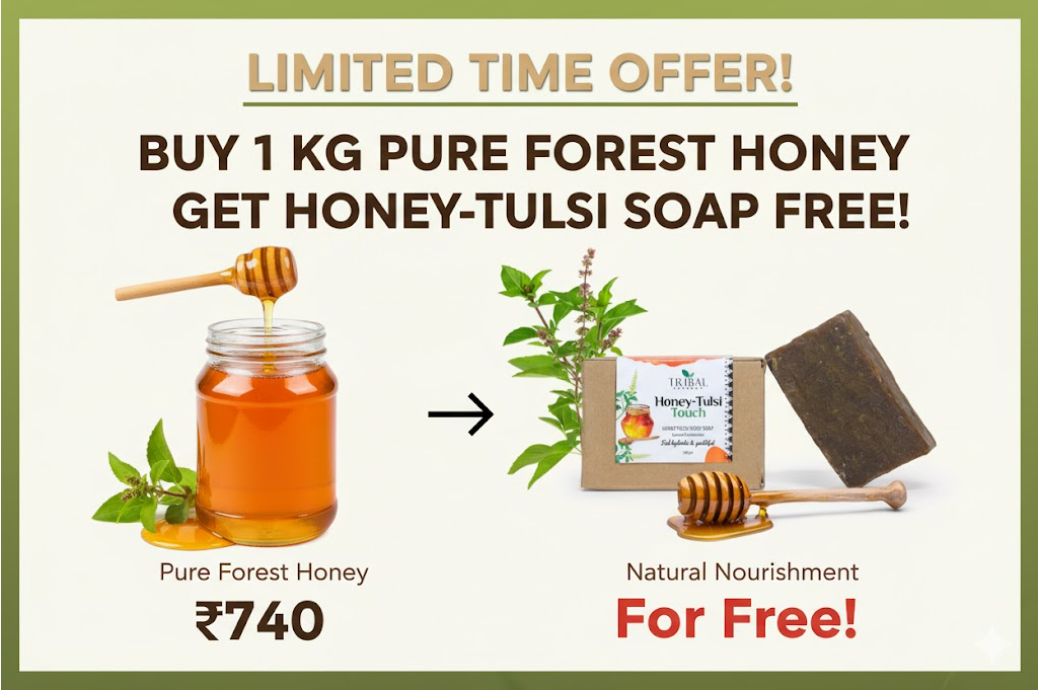 100% Pure Honey – 1kg |  Raw &amp; Unprocessed Natural Honey from Western Ghats | Lab-Tested