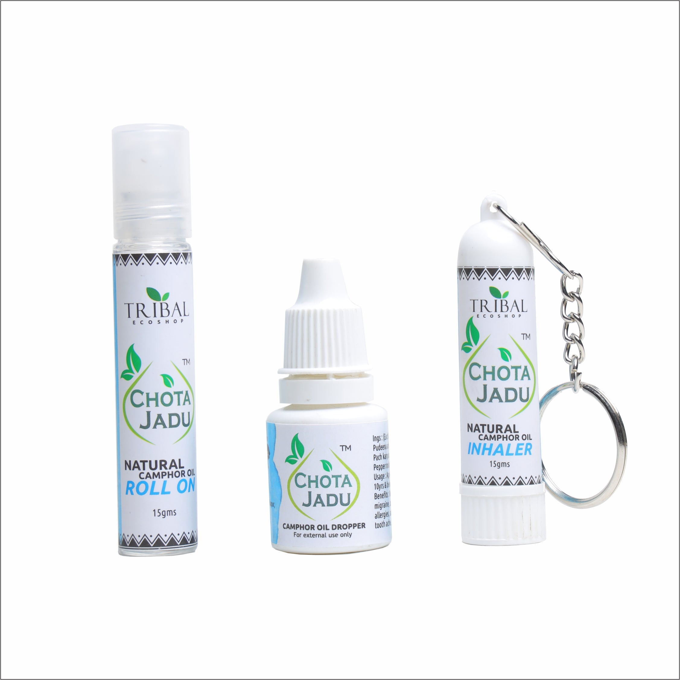 Chota Jadu Inhaler + Roll On + Dropper | 3 Piece Combo