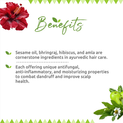 Dandruff Nivarak by Tribal Eco Shop – Bhringraj, Amla &amp; Hibiscus Ayurvedic Scalp Oil | Scalp Nourishment &amp; Hair Wellness | 100ml