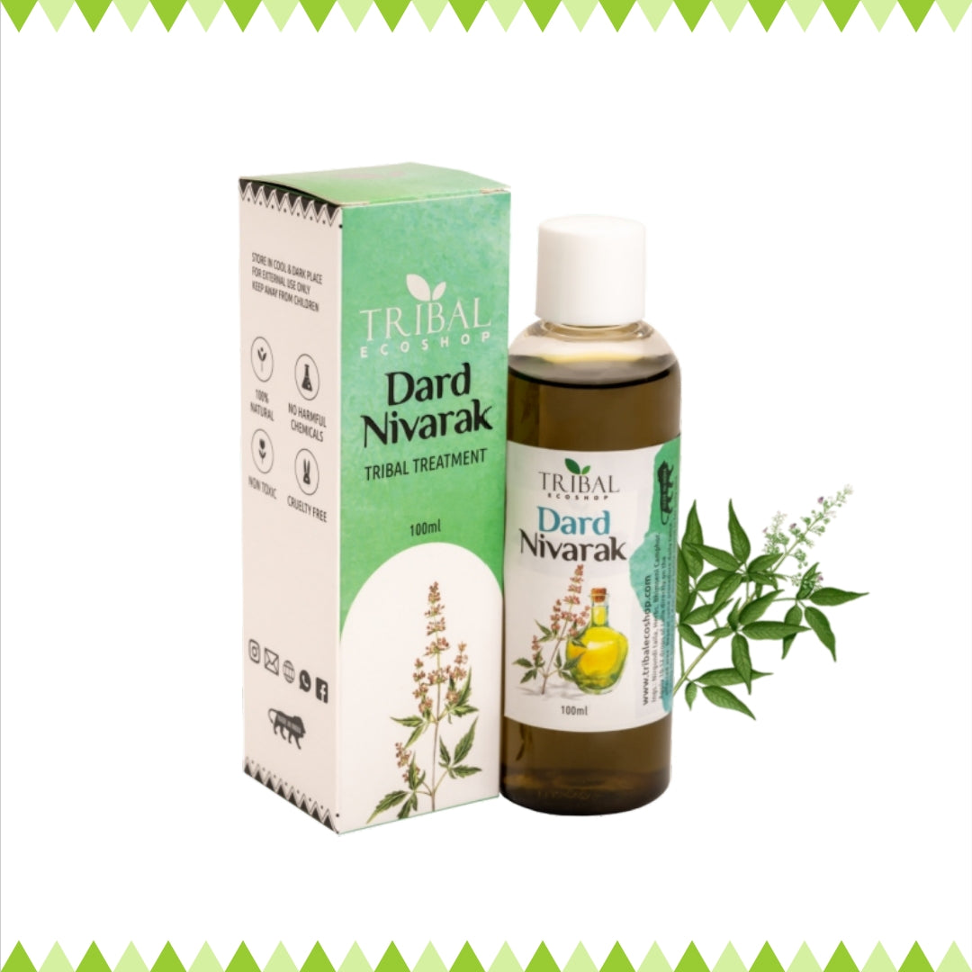 Dard Nivarak by Tribal Eco Shop – Nirgundi &amp; Bhimseni Camphor Ayurvedic Massage Oil | Joint &amp; Muscle Comfort | 100ml