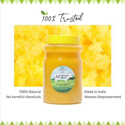 Shudh Desi Cow Ghee by Tribal Eco Shop – Pure Malnad Gidda A2 Ghee | Traditional Bilona Method | 500g, 1kg