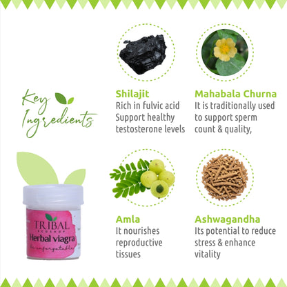 Herbal Vigour by Tribal Eco Shop – Natural Energy &amp; Stamina Supplement | 60 Tablets | One-Month Daily Wellness Course