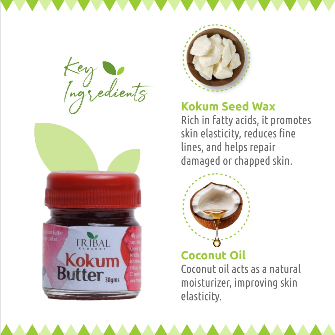 Kokum Butter 30g | Natural Remedy for Dry Skin &amp; Cracked Heels