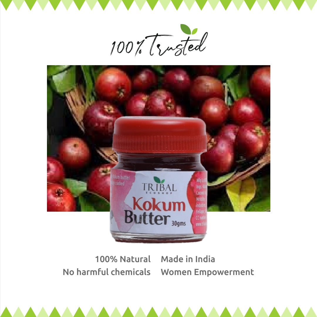 Kokum Butter 30g | Natural Remedy for Dry Skin &amp; Cracked Heels