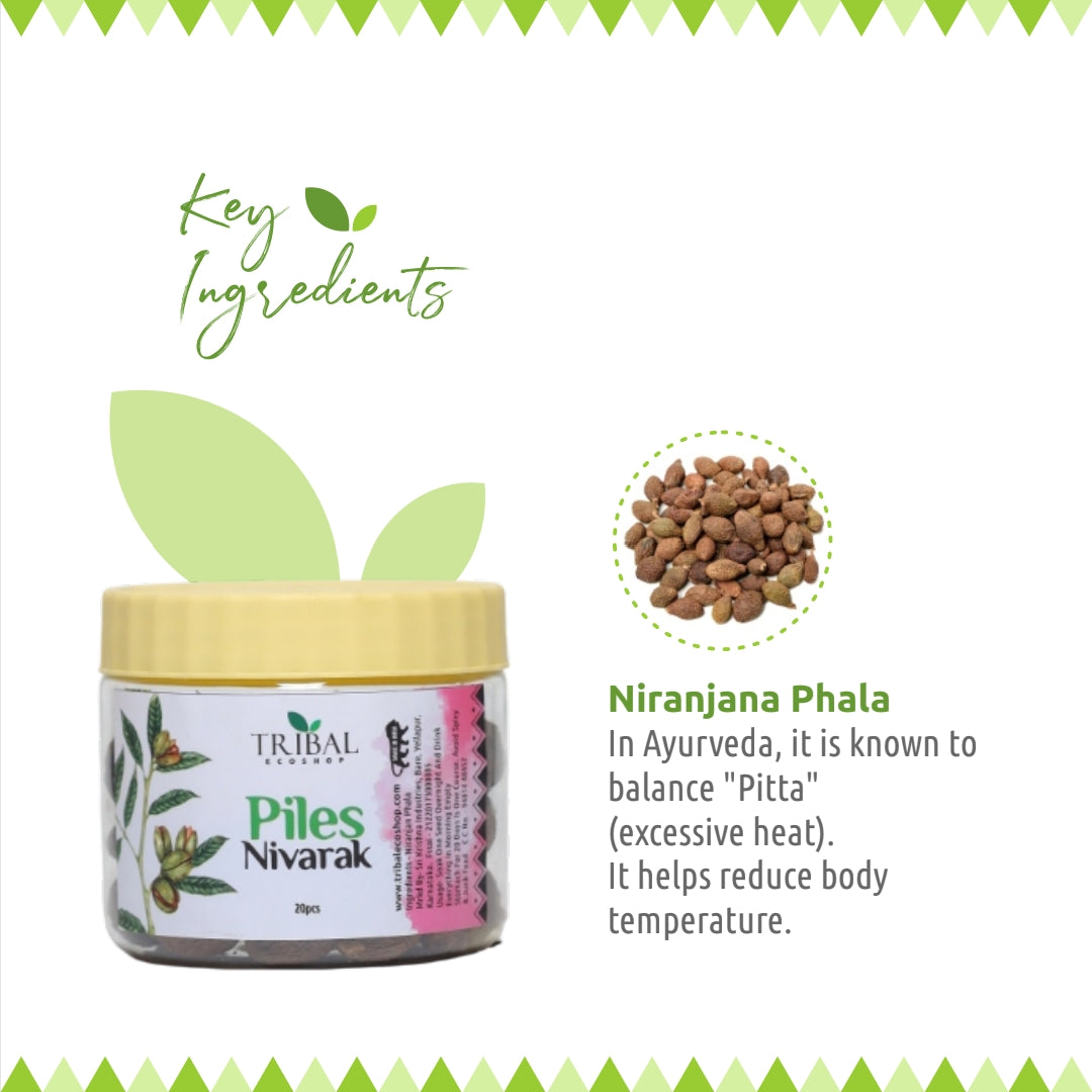 Piles Nivarak 20pc | Ayurvedic Piles Treatment | Fast Relief from Hemorrhoids, Fissures &amp; Constipation