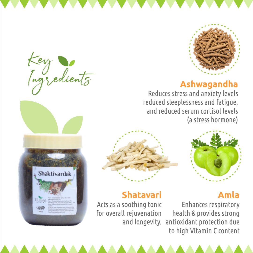 Shaktivardak by Tribal Eco Shop – Shatavari, Ashwagandha &amp; Amla Ayurvedic Herbal Leha | Daily Vitality &amp; Physical Wellness | 700g