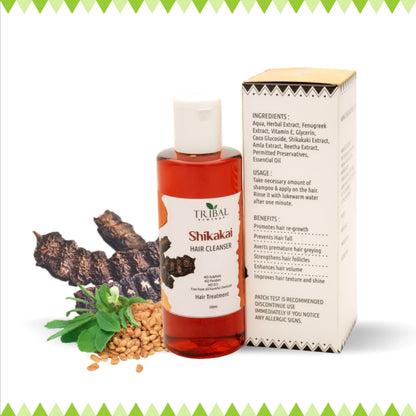 Shikakai Hair Cleanser 200ml | Natural Herbal Shampoo for Hair Growth &amp; Dandruff Control