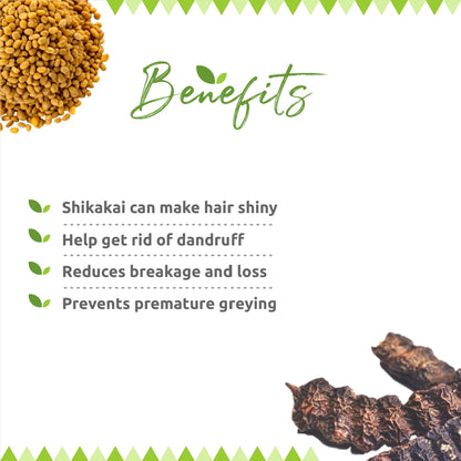 Shikakai Hair Cleanser 200ml | Natural Herbal Shampoo for Hair Growth &amp; Dandruff Control